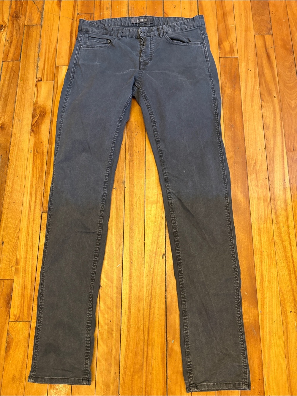 SCALPERS Slim Straight Men’s Jeans in Charcoal - Waist 31 (EUR 40)